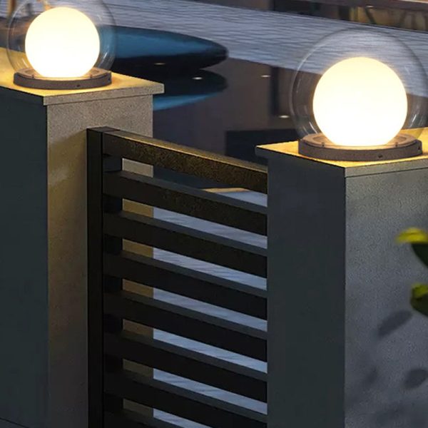 Modern Simplicity Solar Waterproof Stainless Steel PE PMMA Ball Moon 1-Light Outdoor Light For Garden - Image 12