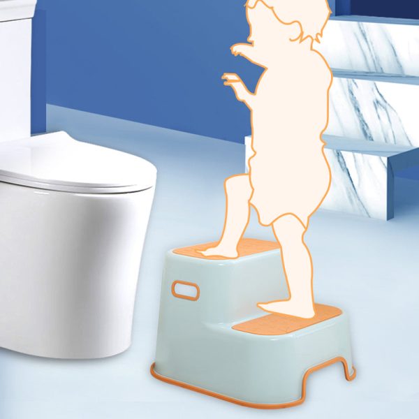 Contemporary Creative Kids TPE PP Rectangular Letter Portable Footstool 2-Tier For Bathroom - Image 8