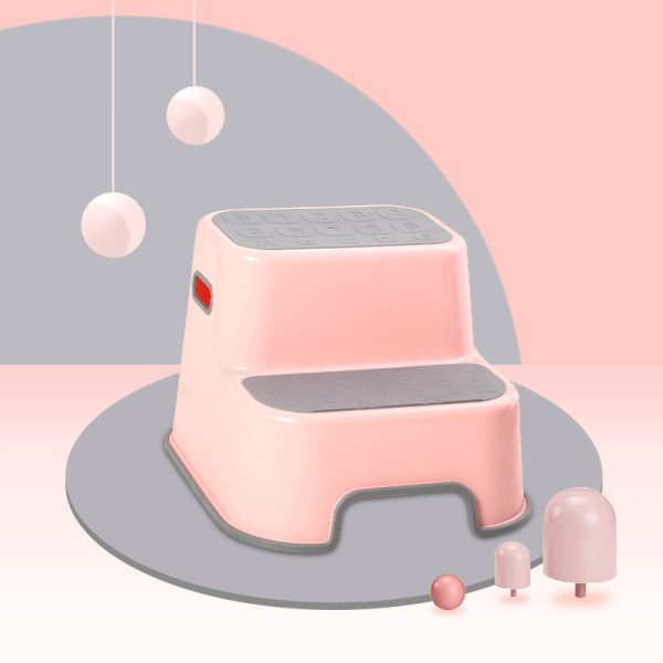 Contemporary Creative Kids TPE PP Rectangular Letter Portable Footstool 2-Tier For Bathroom - Image 14
