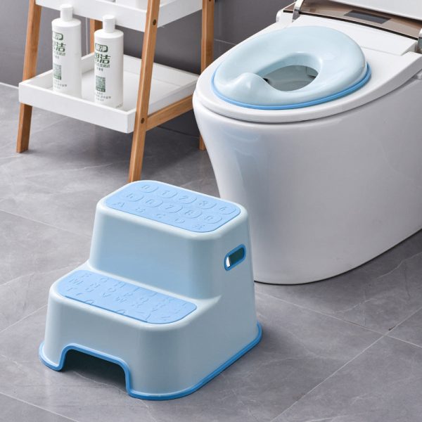 Contemporary Creative Kids TPE PP Rectangular Letter Portable Footstool 2-Tier For Bathroom - Image 5