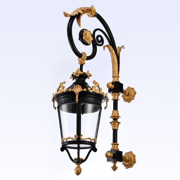 Traditional European Waterproof Aluminum Glass Lantern Carved LED Wall Sconce Lamp For Outdoor Patio - Image 17