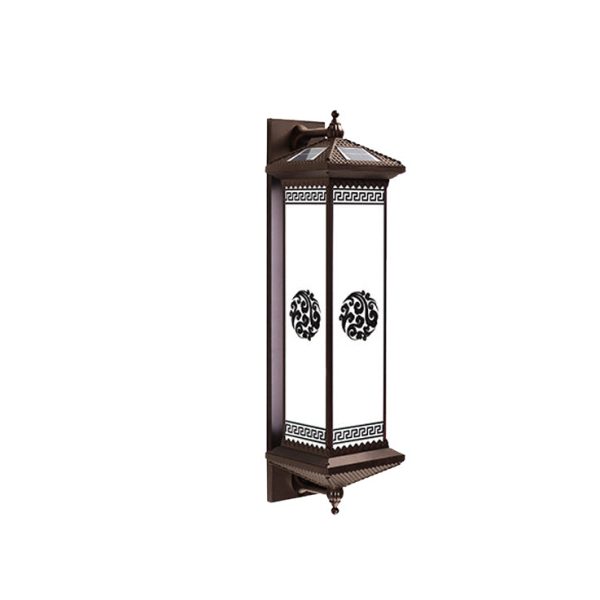 Traditional Chinese Waterproof ABS Aluminum Glass Rectangular Happiness Wealth Pattern LED Wall Sconce Lamp For Outdoor Patio - Image 29