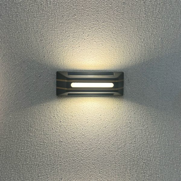 Modern Simplicity Waterproof Aluminum Rectangular Stripe LED Wall Sconce Lamp For Outdoor Patio - Image 13