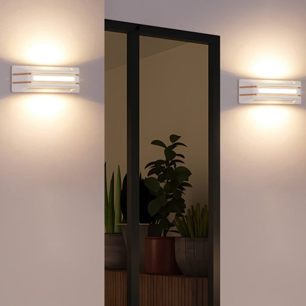 Modern Simplicity Waterproof Aluminum Rectangular Stripe LED Wall Sconce Lamp For Outdoor Patio