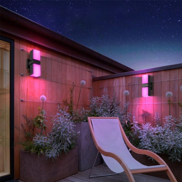 Modern Simplicity Waterproof Aluminum Smart APP Control Rotatable Rectangular LED Wall Sconce Lamp For Outdoor Patio - Image 11