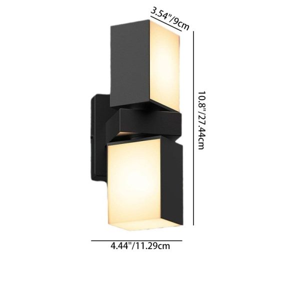 Modern Simplicity Waterproof Aluminum Smart APP Control Rotatable Rectangular LED Wall Sconce Lamp For Outdoor Patio - Image 8