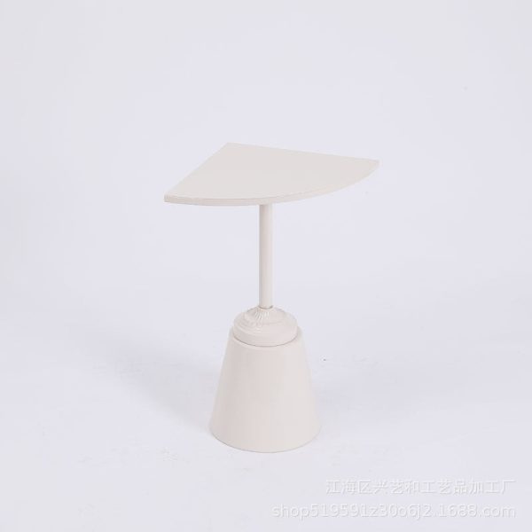 Modern Minimalist Carbon Steel Triangular & Fan-Shaped End Table For Living Room - Image 19