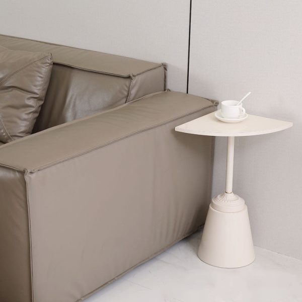 Modern Minimalist Carbon Steel Triangular & Fan-Shaped End Table For Living Room - Image 12