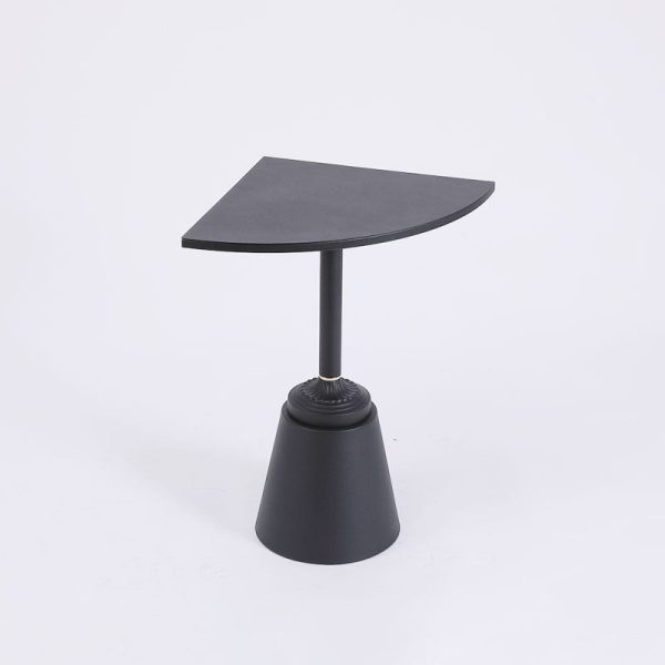 Modern Minimalist Carbon Steel Triangular & Fan-Shaped End Table For Living Room - Image 26