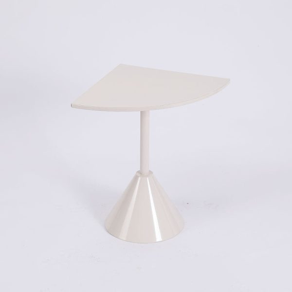 Modern Minimalist Carbon Steel Triangular & Fan-Shaped End Table For Living Room - Image 15