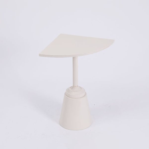 Modern Minimalist Carbon Steel Triangular & Fan-Shaped End Table For Living Room - Image 16