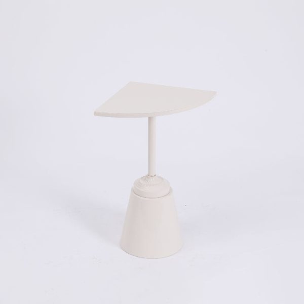Modern Minimalist Carbon Steel Triangular & Fan-Shaped End Table For Living Room - Image 17
