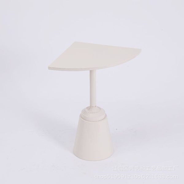 Modern Minimalist Carbon Steel Triangular & Fan-Shaped End Table For Living Room - Image 20