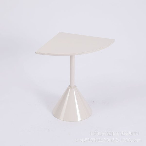 Modern Minimalist Carbon Steel Triangular & Fan-Shaped End Table For Living Room - Image 18