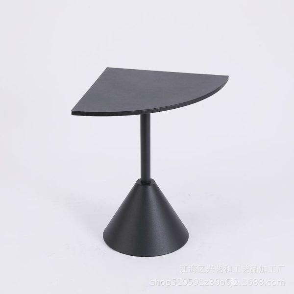 Modern Minimalist Carbon Steel Triangular & Fan-Shaped End Table For Living Room - Image 21
