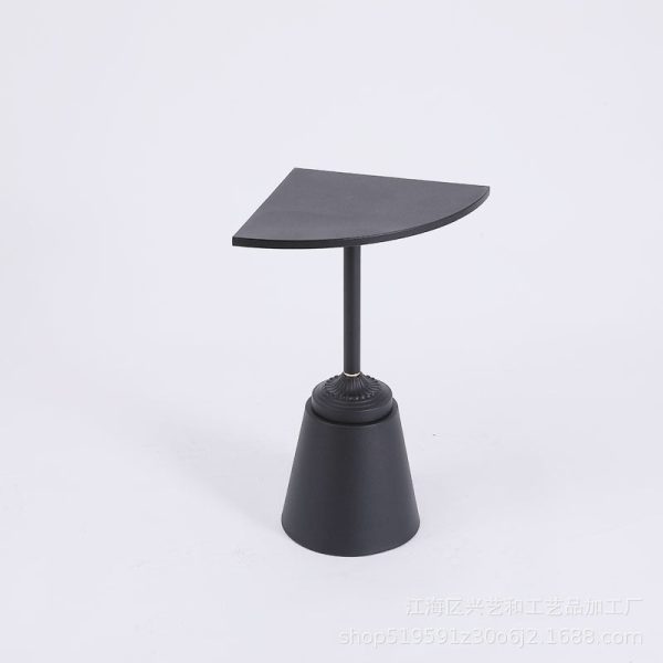 Modern Minimalist Carbon Steel Triangular & Fan-Shaped End Table For Living Room - Image 22