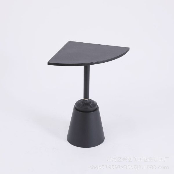 Modern Minimalist Carbon Steel Triangular & Fan-Shaped End Table For Living Room - Image 23