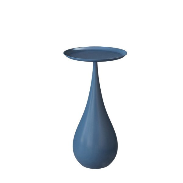 Modern Luxury Carbon Steel Round Tray End Table With Waterdrop Base, Elegant End Table For Living Room - Image 7