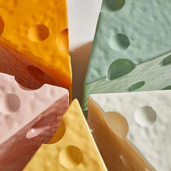 Contemporary Creative Acrylic & Plastic Cheese-Shaped End Table For Living Room Decor - Image 11