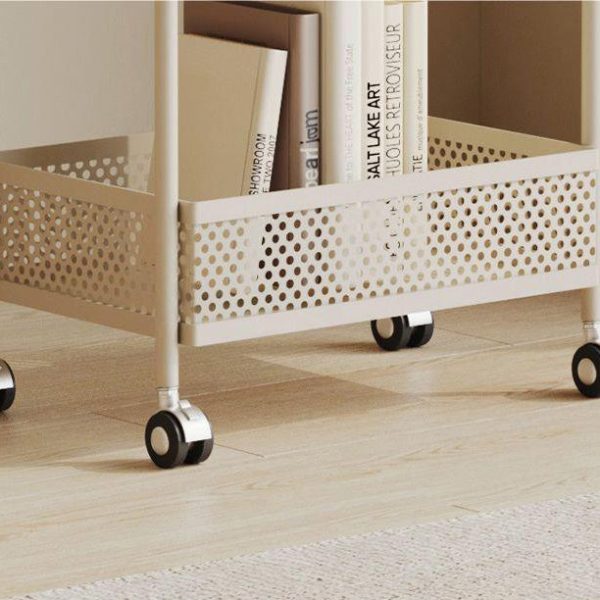 Modern Minimalist Glass & Iron Rectangular End Table With 3-Tier And 2-Storage For Living Room - Image 6