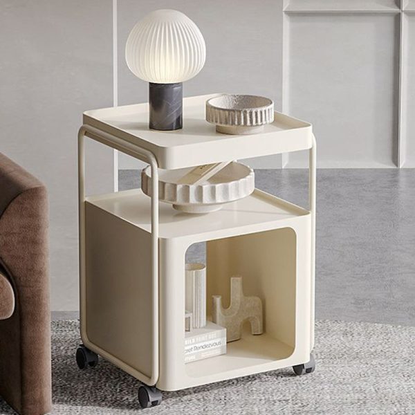 Modern Minimalist Iron Rounded Rectangular End Table 3-Tier For Living Room - Image 9