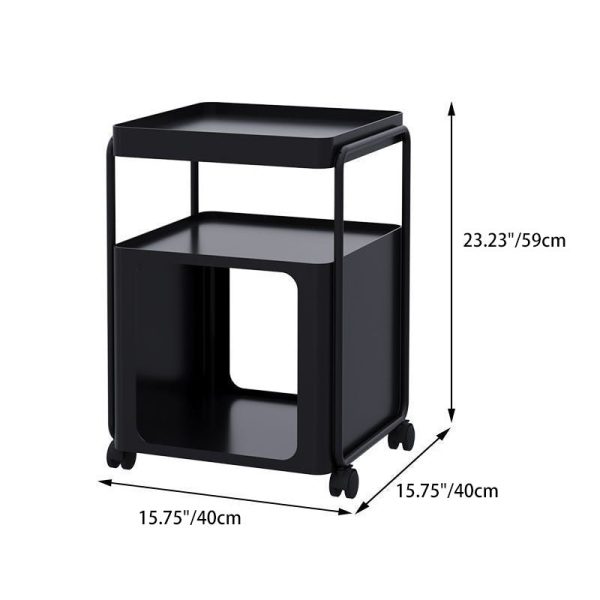 Modern Minimalist Iron Rounded Rectangular End Table 3-Tier For Living Room - Image 5