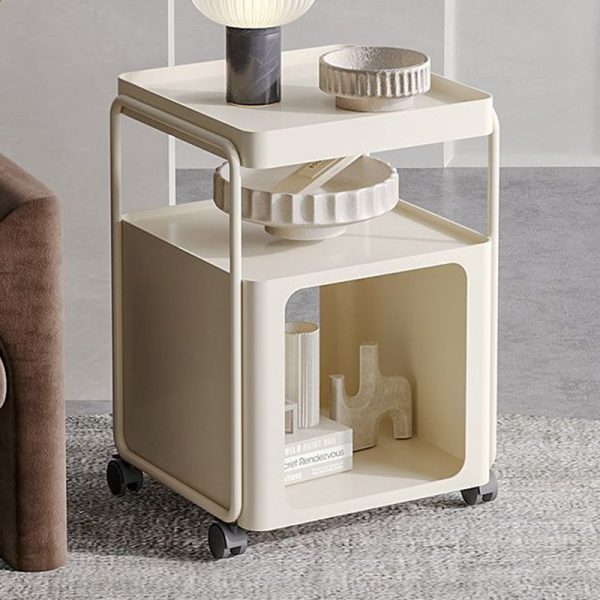 Modern Minimalist Iron Rounded Rectangular End Table 3-Tier For Living Room - Image 13