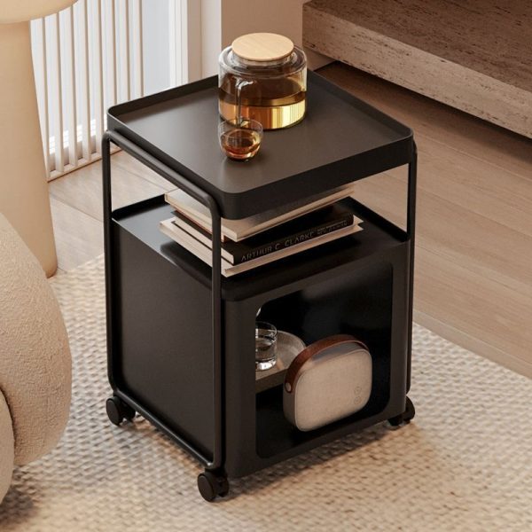 Modern Minimalist Iron Rounded Rectangular End Table 3-Tier For Living Room - Image 12