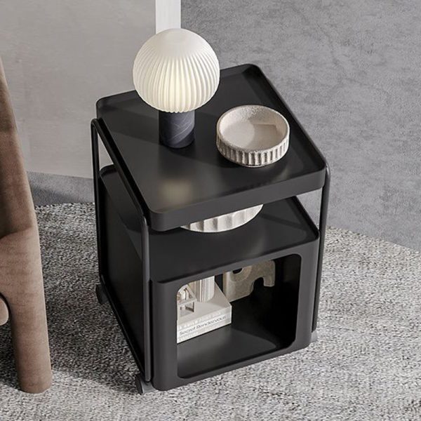 Modern Minimalist Iron Rounded Rectangular End Table 3-Tier For Living Room - Image 8