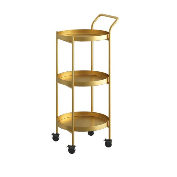 Contemporary Nordic Iron Round Movable Side Table With 2/3 Tier Storage For Living Room - Image 22