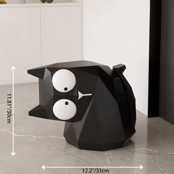 Contemporary Creative Resin Black Cat End Table Decor Piece For Living Room & Bedroom - Image 8