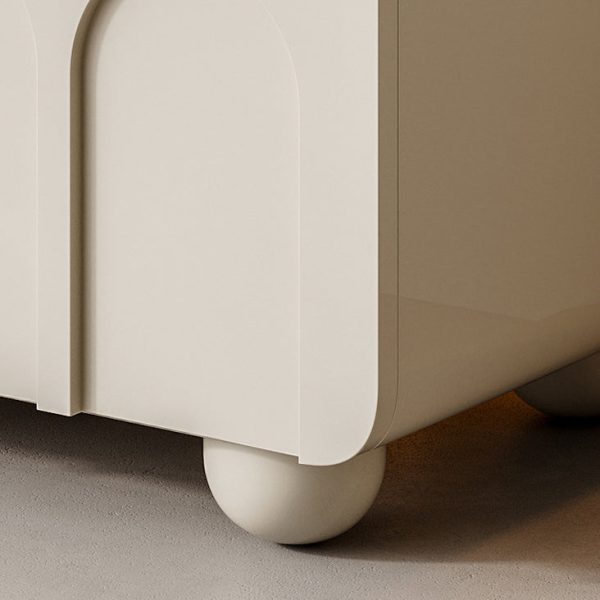 Traditional French Solid Wood Rectangular Arch Design Nightstand 1 Drawer Storage For Bedroom - Image 7