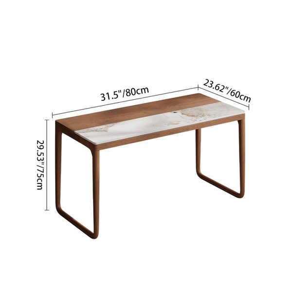 Traditional Chinese Slab Wood Rectangular Coffee Table & Chair Set For Living Room - Image 8