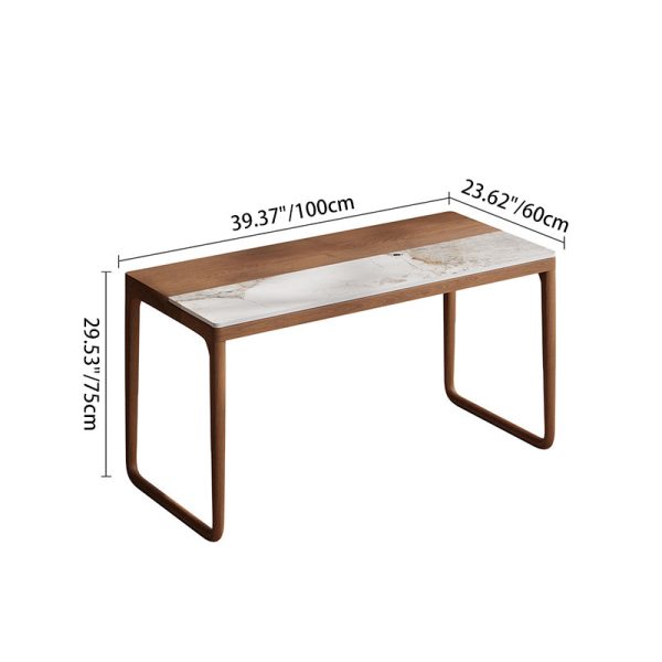 Traditional Chinese Slab Wood Rectangular Coffee Table & Chair Set For Living Room - Image 9