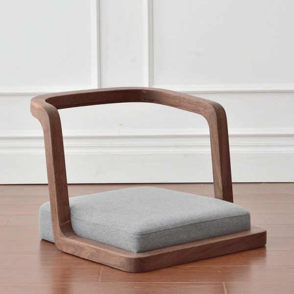 Traditional Japanese Ash Wood Rectangular Low Coffee Table & Chair Set For Living Room - Image 22