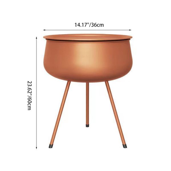 Contemporary Nordic Round Tripod Metal End Table 1-Storage For Living Room - Image 5