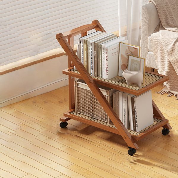 Modern Minimalist Removable Nanzhu Acrylic ABS Bookshelf End Table 2/3 Tier For Living Room - Image 11