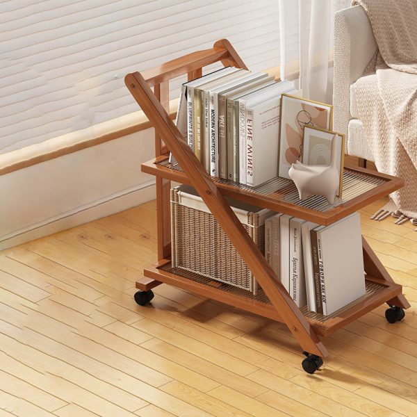Modern Minimalist Removable Nanzhu Acrylic ABS Bookshelf End Table 2/3 Tier For Living Room - Image 15