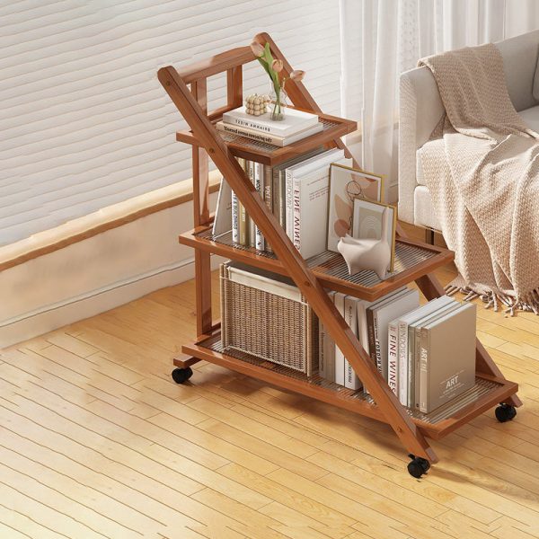 Modern Minimalist Removable Nanzhu Acrylic ABS Bookshelf End Table 2/3 Tier For Living Room - Image 16