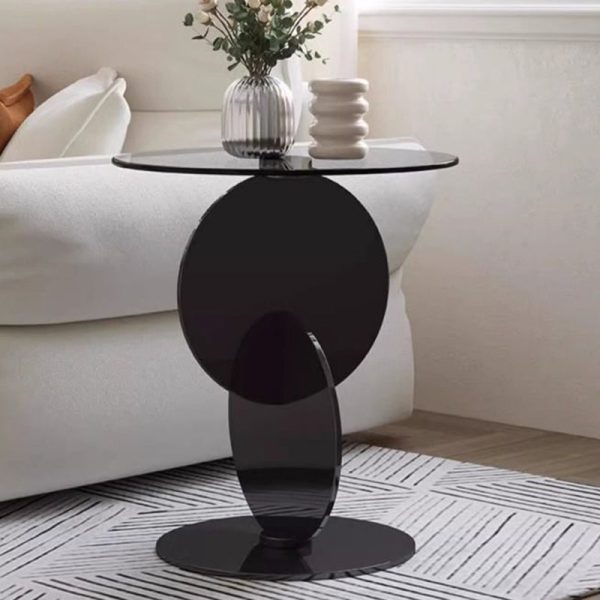 Modern Minimalist Multi Round Combination Glass Stainless Steel Coffee Table For Living Room - Image 2