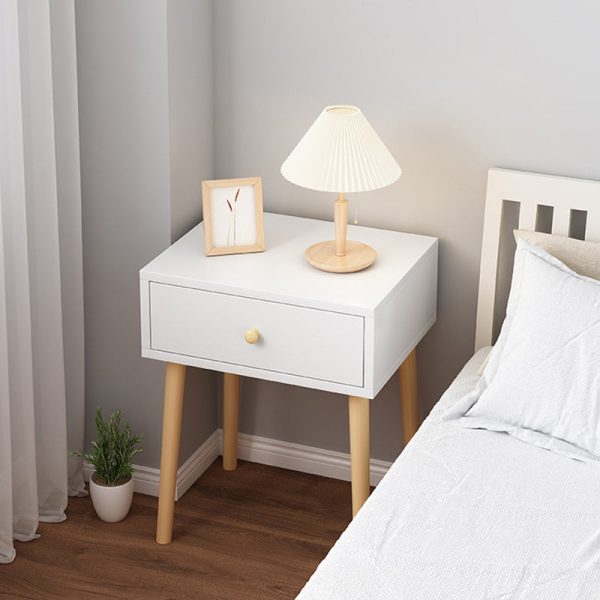 Modern Minimalist Rectangular Density Panel Nightstand For Bedroom - Image 3