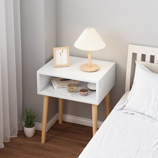 Modern Minimalist Rectangular Density Panel Nightstand For Bedroom - Image 8