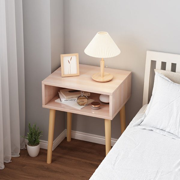Modern Minimalist Rectangular Density Panel Nightstand For Bedroom - Image 9