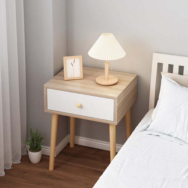 Modern Minimalist Rectangular Density Panel Nightstand For Bedroom - Image 10