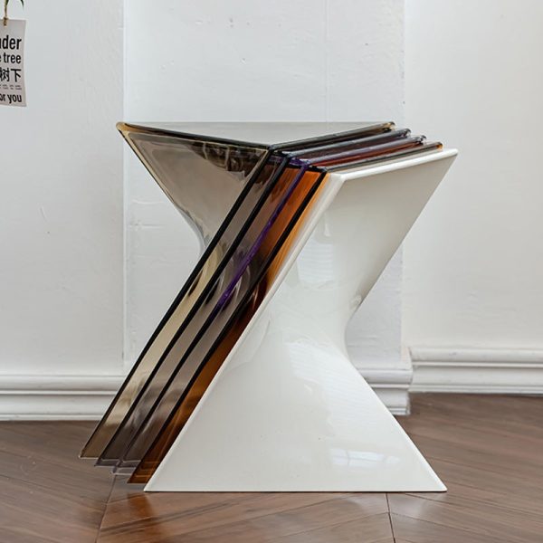 Contemporary Creative Irregular Geometric PC End Table For Living Room - Image 2