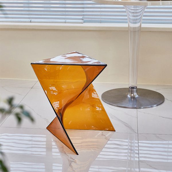 Contemporary Creative Irregular Geometric PC End Table For Living Room - Image 18
