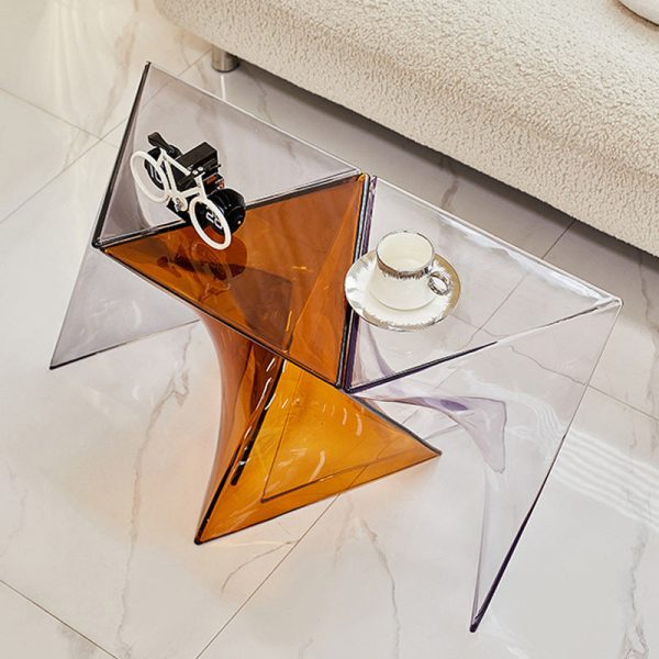 Contemporary Creative Irregular Geometric PC End Table For Living Room