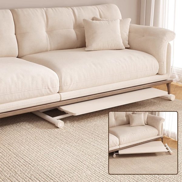 Modern Minimalist Foldable Rectangular Faux Panel Metal Coffee Table For Living Room - Image 12