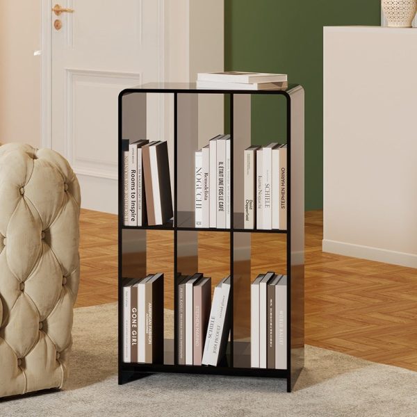 Modern Minimalist Rectangular Acrylic Bookshelf 2-Tier For Living Room - Image 7
