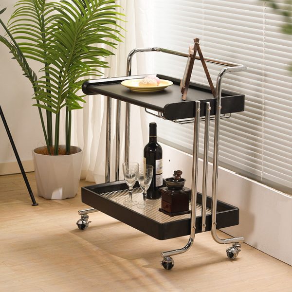 Modern Mid-Century Removable Rectangular Rubberwood Metal Frame Glass End Table 2-Tier For Living Room - Image 6